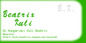 beatrix kuli business card